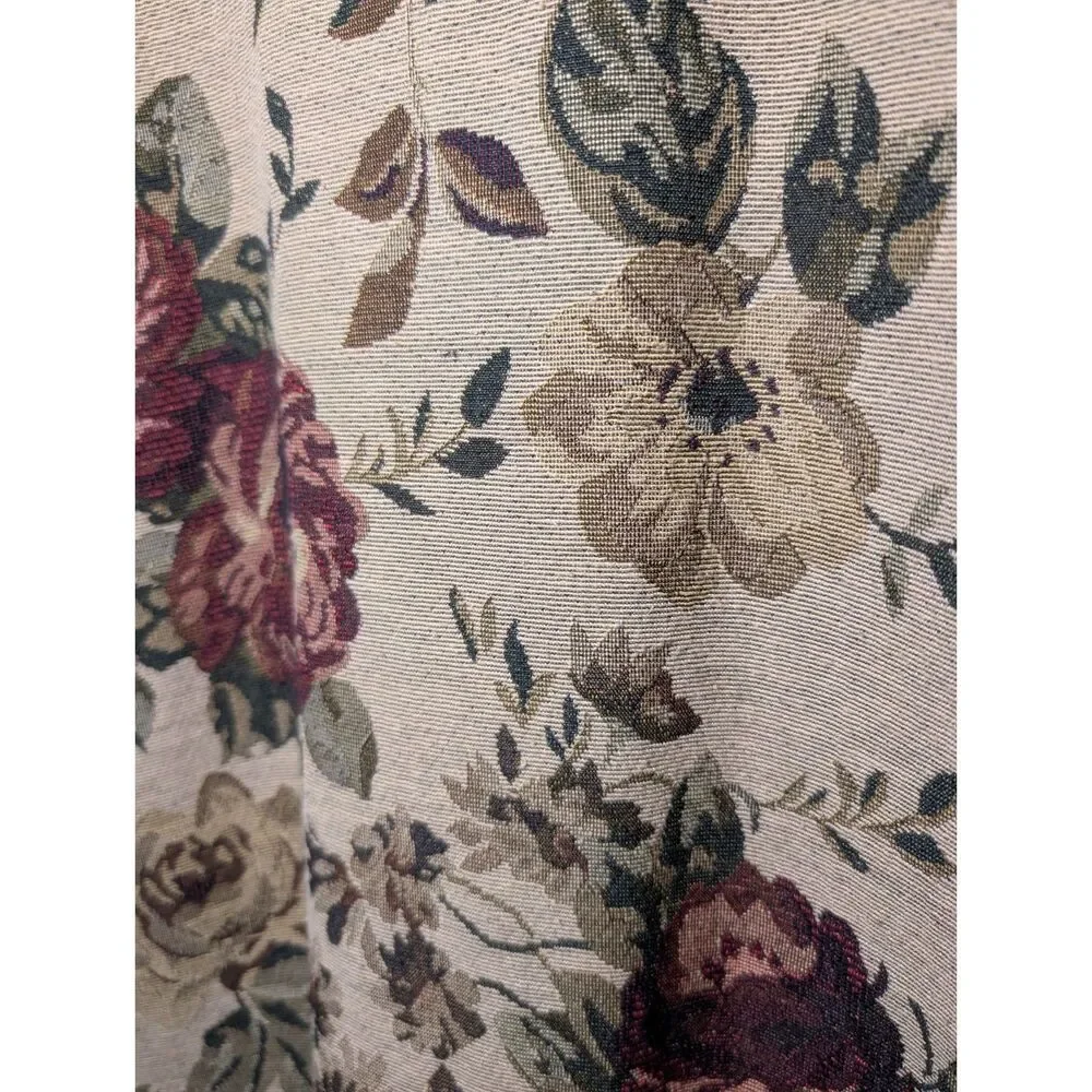 Vintage 1990s Lemon Grass Floral Tapestry Jacket S Cottagecore Dark Academia Y2K